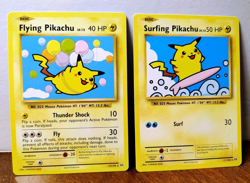 POKEMON FLYING PIKACHU 110/108 & SURFING PIKACHU 111/108 SECRET RARES EVOLUTIONS - Image 1
