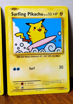 POKEMON FLYING PIKACHU 110/108 & SURFING PIKACHU 111/108 SECRET RARES EVOLUTIONS - Image 3