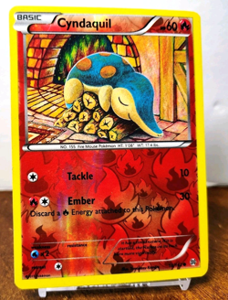 POKEMON CYNDAQUIL 18/162 REVERSE HOLO BREAKTHROUGH MP-LP TOMOKAZU KOMIYA - Image 1