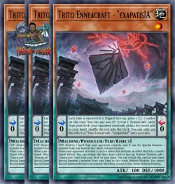 Yugioh! 3x Trito Enneacraft - "exapatisIA" BLZD-EN019 Common 1st Ed NM - Image 1