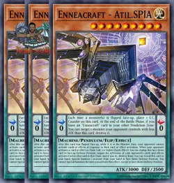 Yugioh! 3x Enneacraft - Atil.SPIA BLZD-EN020 Super Rare 1st Ed NM - Image 1