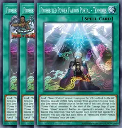 Yugioh! 3x Prohibited Power Patron Portal - Termius BLZD-EN056 Super Rare NM - Image 1