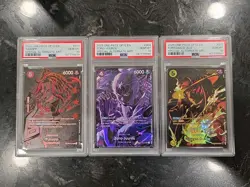 2025 One Piece OP12 SP Alternate Art English Sequential PSA 10 Set of 3 - Image 1