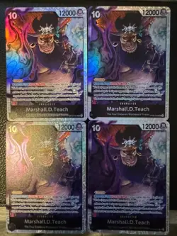 4x OP09-093 Marshall D Teach SR Playset - One Piece Card Game TCG - English - Image 1