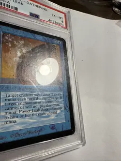 Magic the Gathering MTG Power Leak 1993 Alpha PSA 6 Graded EX-MT - Image 5