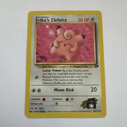 1x Erika's Clefairy 40/132 Gym Challenge Pokemon Card LP dd - Image 1