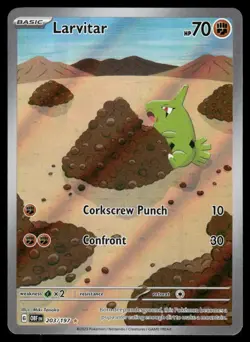 Pokemon Cards Larvitar 203/197 Obsidian Flames Illustration Rare NM *2 - Image 1