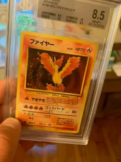 1997 Pokemon - Japanese Moltres Holo Rare - Fossil No. 146 - BGS 8.5 - NM-MT+! - Image 1