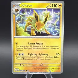 Jolteon (Master Ball Pattern) 029/131 Sv: Prismatic Evolutions Holo Pokemon TCG - Image 1