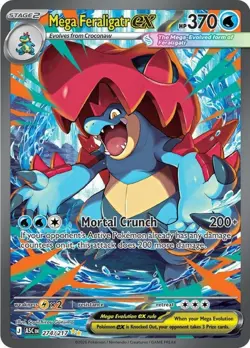 NM-Mint Mega Feraligatr ex - 274/217 - Special Illustration Rare Pokemon Ascende - Image 1