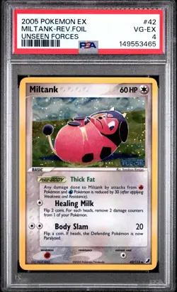 PSA 4 2005 Pokemon EX Unseen Forces Miltank REVERSE Holo Foil Rare 42/115 - Image 1