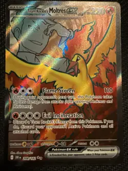 Team Rockets Moltres EX 208/182 Sv10: Destined Rivals Full Art Pokemon TCG - Image 1