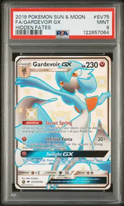 2019 POKEMON SUN & MOON HIDDEN FATES #SV75 FULL ART/GARDEVOIR GX PSA 9 - Image 1