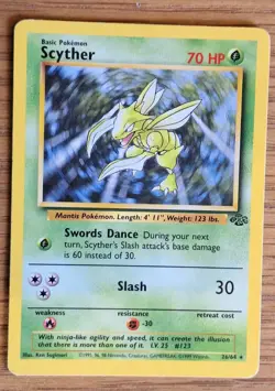Scyther 26/64 Pokemon TCG Jungle Set (1999) non-HOLO Rare - Image 1