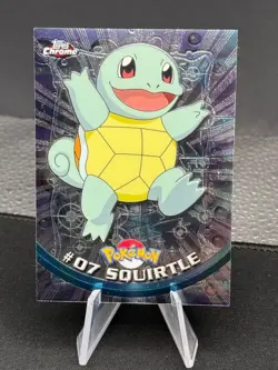 Squirtle Topps Chrome Pokemon TV Animation Edition #7 2000 NM - Image 1