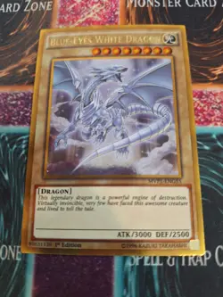 Yugioh Blue-Eyes White Dragon MVP1-ENG55 Gold Rare 1st Edition Near Mint - Image 1