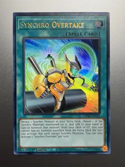 Yugioh - Synchro Overtake Ultra Rare MP22-EN164, Near Mint, 1st Edition - Image 1