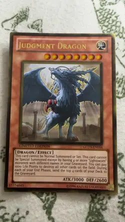 Judgment Dragon GLD3-EN016 YuGiOh Gold Series 3 Gold Rare 2010 - Image 1
