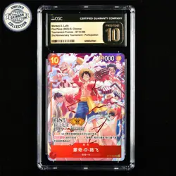 CGC 10 PRISTINE 2024 ONE PIECE CHN Monkey D. Luffy ST10-006 SR - Image 1