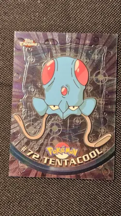 Tentacool #72 Topps Chrome Pokemon Card Lightly Played - Image 2
