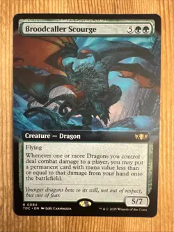 Broodcaller Scourge x1 Mtg Extended Art Tarkir: Dragonstorm - Image 1