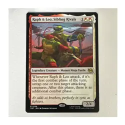 Raph and Leo Sibling Rivals 0166 R TMNT MTG Legendary Mutant Ninja Turtle - Image 1