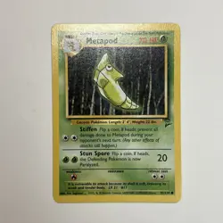 Metapod 81/130 Pokemon Base Set 2 Unlimited Vintage LP - Image 1