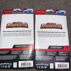 Pokemon TCG Paldea Evolved Blister Pack With Promo (Lot Of 2) - Image 2