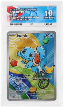 Pokemon Squirtle MEP 039 First Partner Promo Illustration ACE 10 Gem Mint #87 - Image 1