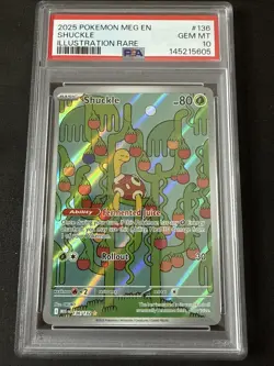Pokemon Mega Evolution ~ SHUCKLE ~ PSA 10 ~ Illustration Rare 136/132 - Image 1