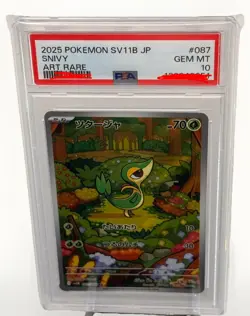 Snivy Art Rare Holo 087/086 SV11B Black Bolt Japanese PSA 10 Pokemon - Image 2