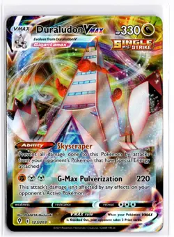 2021 TCG Pokemon #123 Duraludon VMAX 123/203 Holo Full Art Evolving Skies - Image 1