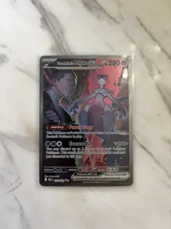Pokemon TCG Team Rocket's Mewtwo ex 231/182 Destined Rivals SIR LP - Image 2