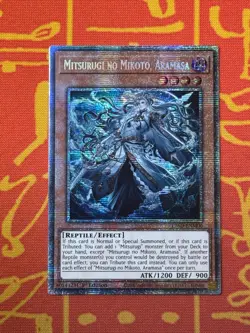 YUGIOH MITSURUGI NO MIKOTO, ARAMASA STARLIGHT RARE NM L26D-ENM06 - Image 1