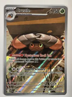 Crustle 186/182 Illustration Rare Destined Rivals Pokemon NM Full Art - Image 1