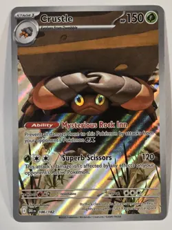 Crustle 186/182 Illustration Rare Destined Rivals Pokemon NM Full Art - Image 5