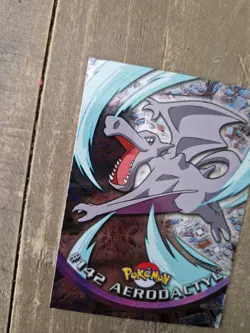 2000 Topps Pokemon Series 3 Silver Foil #142 Aerodactyl Blue Logo NM - Image 3