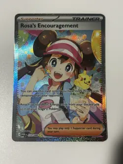 Pokemon TCG Rosa's Encouragement Full Art Holo Trainer-Supporter POR EN 123/088 - Image 1
