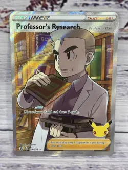 Professor's Research Trainer Professor Oak 024/025 25th Anniversary Pokemon TCG - Image 1