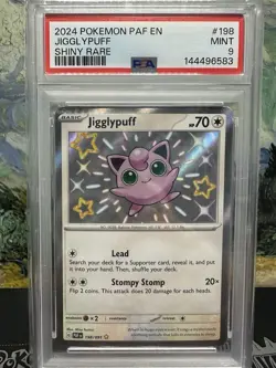 Baby Shiny Jigglypuff 198/091 PSA 9 Pokemon Paldean Fates Shiny Rare - Image 1