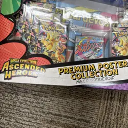Pokemon Trading Acended Hreos Premium Poster Collection Lucarrio Factory Seal - Image 3