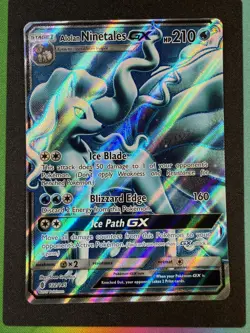 Pokemon Alolan Ninetales GX (Full Art) 132/145 Sm-Guardians Rising Holo - Image 1