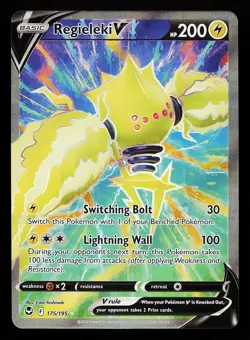 Regieleki V 175/195 Ultra Rare Silver Tempest Pokemon Card - Image 1