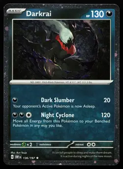 Darkrai 136/197 Cosmos Holo Scarlet & Violet Promo Pokemon Card - Image 1
