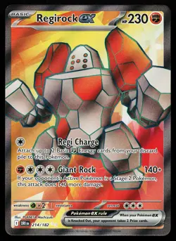 Regirock ex 214/182 Ultra Rare Destined Rivals Pokemon Card - Image 1