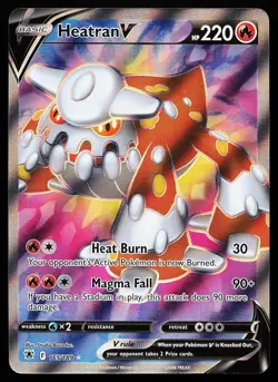 Heatran V 165/189 Ultra Rare Astral Radiance Pokemon Card - Image 1