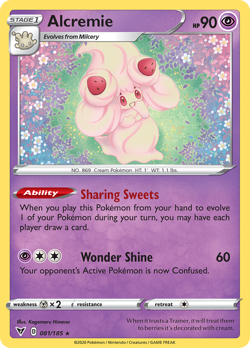 Alcremie 81/185 Rare | Vivid Voltage | Pokemon Card - Image 1