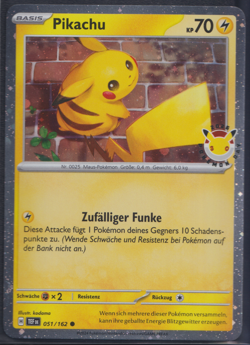 Pikachu 051/162 Cosmo Holo - Pokemon Day 2026 Stamp TEF - DE - NM - Pokemon TCG - Image 1