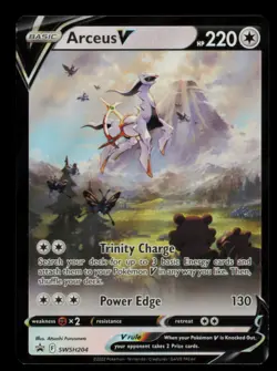 Pokemon Card Arceus V SWSH204 Promo OC Sword & Shield Legends Game LP 2022 - Image 1
