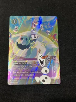 Disney Lorcana Enchanted Olaf Signed & Sketch Alice Pisoni Grail 209/204 - Image 1